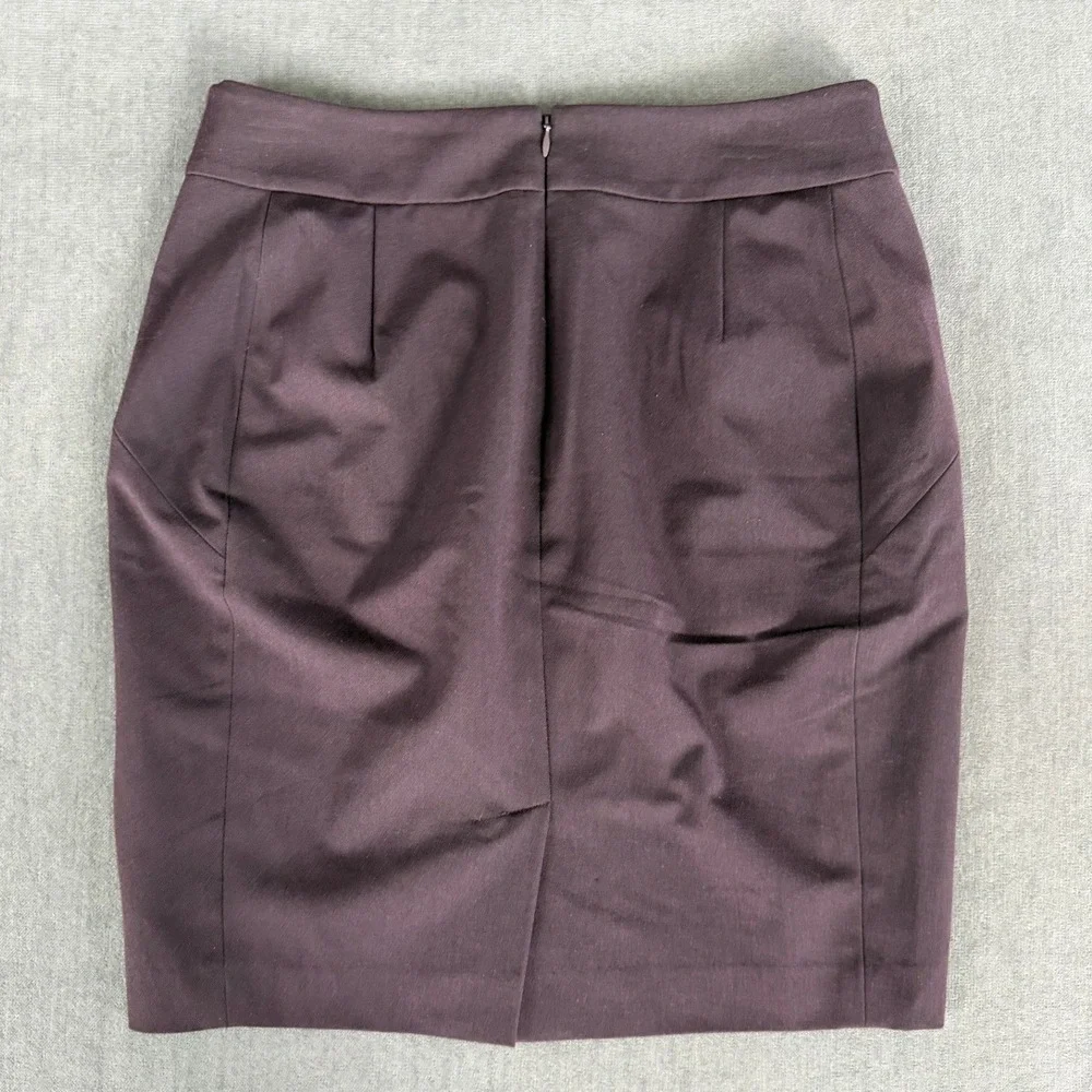 Loft Pencil Skirt Size 10 Petite Dark Purple Work Professional Minimalist Office